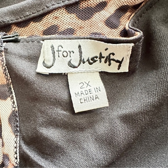 J for Justify Leopard Print Sheath Dress – Size 2X - Picture 5 of 9